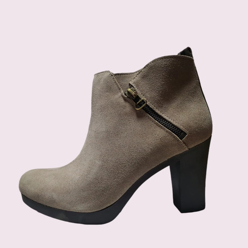 Botin- Enneblu - Cafe - Cuero - Taco Alto - Envio Incluido