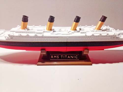 Titanic Juguete 50cm Encastrable + Base + Iceberg (flota) Dorado