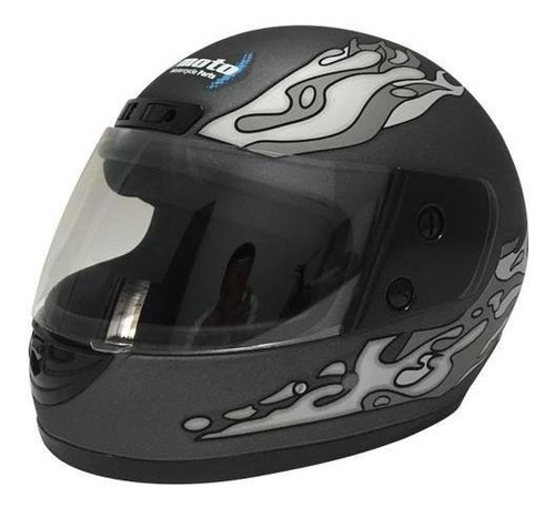 Casco Economico Cerrado Promoto Md-a107  M Grs Mate/bco