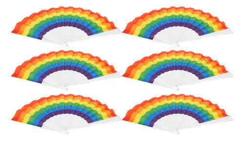 Abanico Plegable De Color Abanico De Mano Plegable De 6