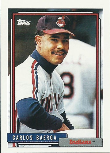 Barajita Carlos Baerga Topps 1992 #33 Indios