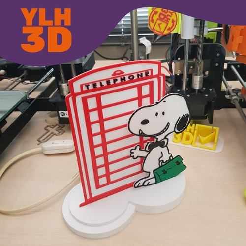 Imagen 2 de 2 de Lampara Snoopy Cabina | Impresión 3d | Ml