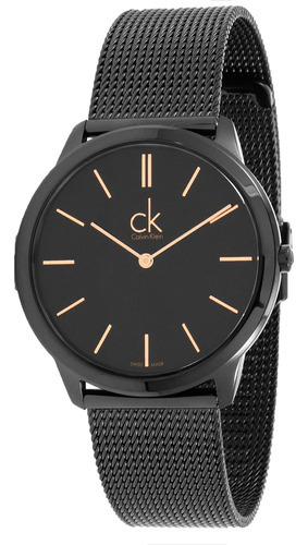 Relógio Unisex Calvin Klein Minimal Aço Preto K3m21421