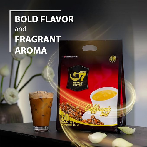 Café 3en1 Con Crema 50 Sobres G7 Coffee - Trung Nguyen