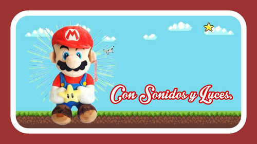 Peluche Mario Bros Movie Con Luces Y Sonido