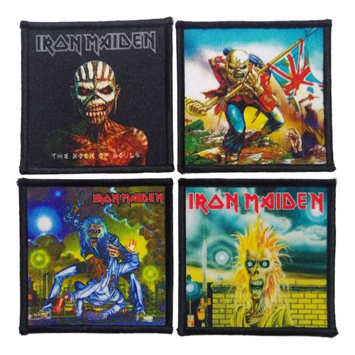 Pack 4 Parches Iron Maiden (e) Maniametal 