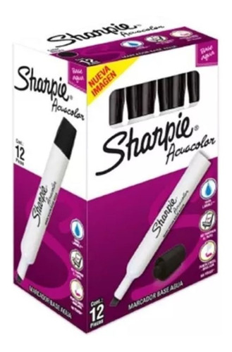 Nuevos Marcadores Sharpie Acuacolor  Base Agua C/12 Piezas