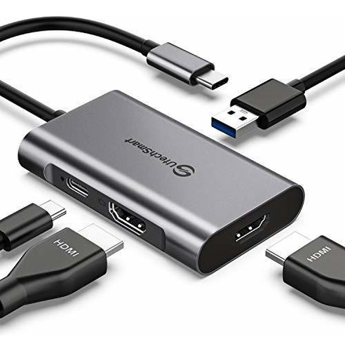 Adaptador Usb C A Hdmi, Utechsmart Usb C Hub A Hdmi Dual, Th