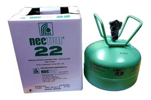 Garrafa Gas Refrigerante R22 Puro Necton  X 3,4kg