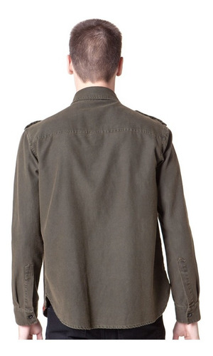 Imagen 3 de 6 de Camisa Vicus Fall Verde Militar