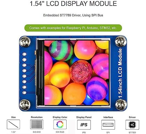 Módulo De Pantalla Lcd De 1.54 Pulgadas Pantalla Ips De Reso