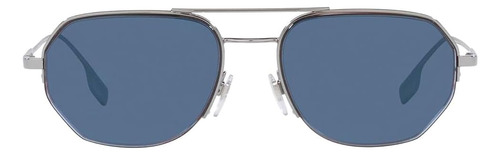 Burberry Henry Be Gunmetal Metal Moda Gafas De Sol Lente Azu