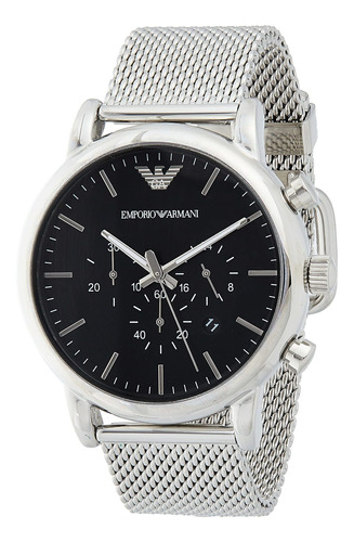 Reloj Hombre Emporio Armani Ar1808 Cuarzo Pulso Plateado En 