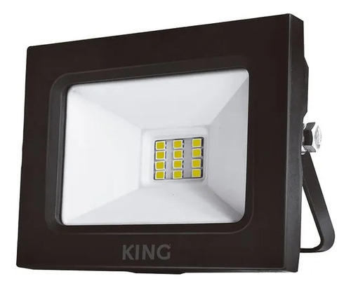 Reflector Proyector King 10w Negro Luz Cálida/fría 