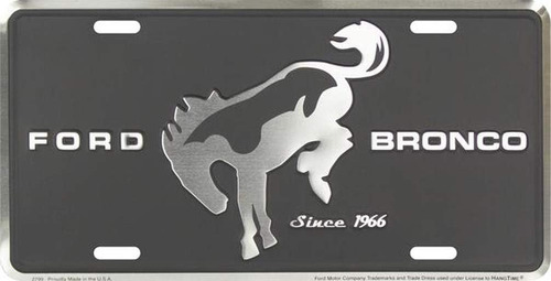 Ford Bronco - Placa De Matrícula Metálica De 6 X 12 Pulgadas