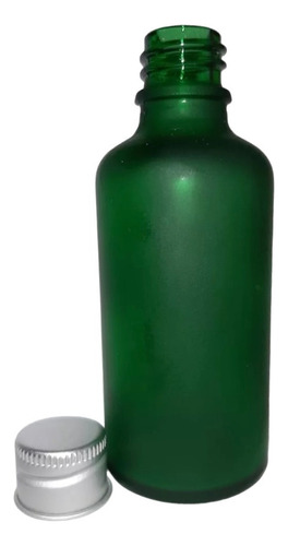 Frasco De Vidrio Verde Esmerilado 100ml Tapa De Aluminio X30