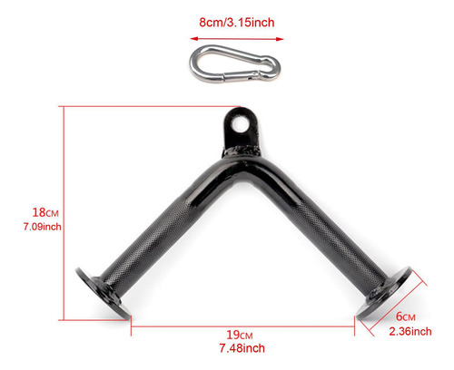 Tricep Press Down Sin Deslizamiento Barra Accesorio De Cable