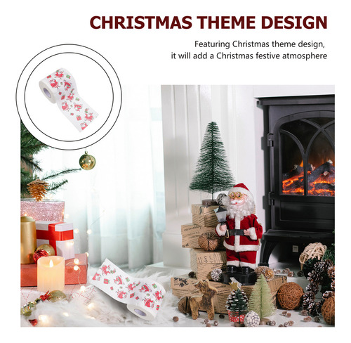 Rollo Higiénico Navideño De Papel De Baño Para Decorar, 4 Ro