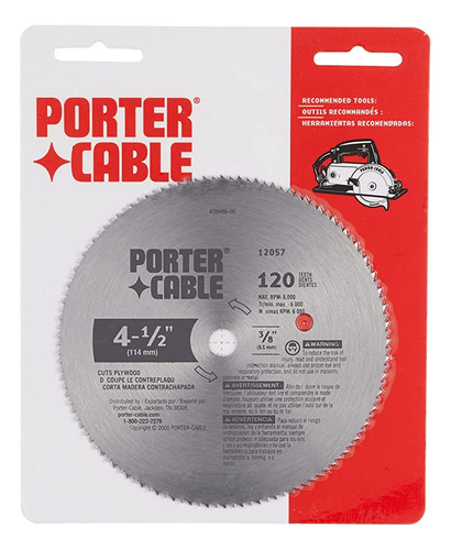 Porter-cable -  - hoja Para Sierras Contrachapadas De 4-1/.