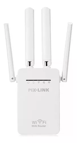 Repetidor Amplificador Señal Wifi 4antenas Rompemuros Pixlin