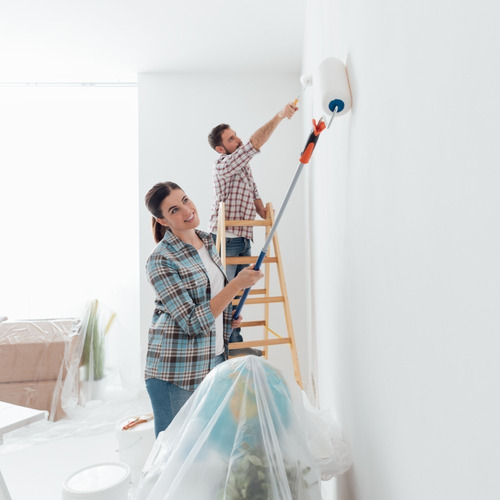 Imagen 3 de 6 de Pintura Vinílica Acrílica / Interior Y Exterior / Blanco 19l