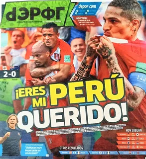 Colección 8 Diarios Perú 2-0 Australia Mundial Rusia 2018
