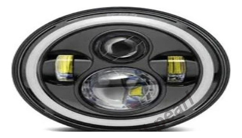 Faro Led 7 «motocicleta Redondo Alto/bajo Angel Eyes