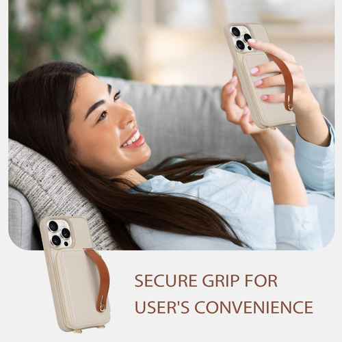 Funda Tipo Cartera Lameeku Para iPhone 15 Pro Con Tarjetero De 6.1 Pulgadas