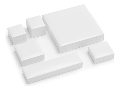 Caja De Collar Grande De Terciopelo Blanco Conjunto De Joyas