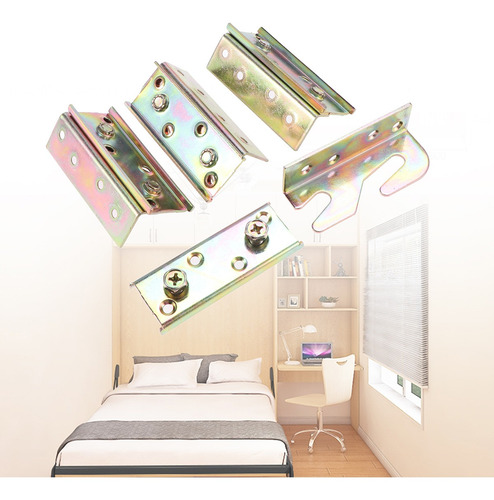 4 Pces Engrossar Móveis Cama De Madeira Montagem Amarelo Zin