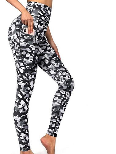 Leggings De Mujer Con Estampado De Alta Elasticidad Para Cor