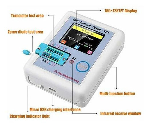 Tc1 Transistor Multifuncional Pantalla Colorida Bolsillo 4n