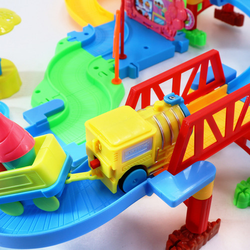 Pista De Tren A Pila Para Armar Juguete Niños Entretenimient
