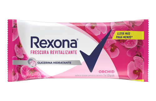 Rexona Jabon En Barra Orchid 3x125gr