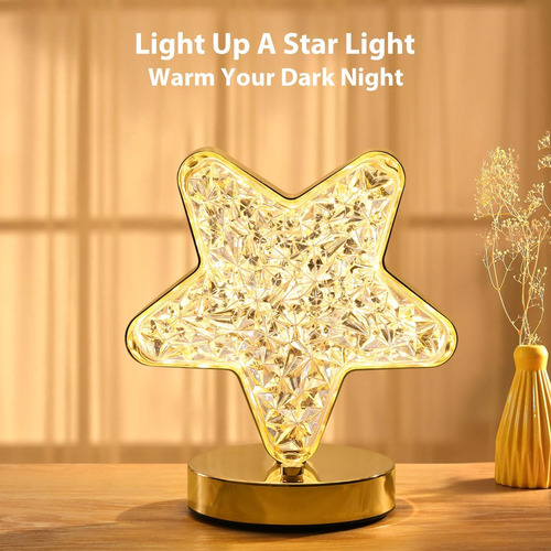 Lámpara De Mesa Con Forma De Estrella, Lámpara Táctil Regula