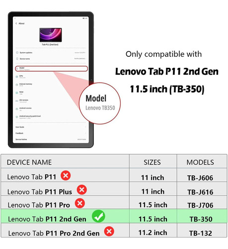 Teclado Mouse P/lenovo Xiaoxin Pad Plus 11.5 2023 /p11 Tb350