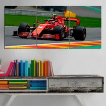 Comprar Cuadros Tripticos Modernos Autos F1 Ferrari 2022 (90x40 Cm)