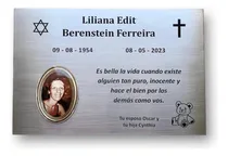 Comprar Placa Lapida Nicho (20x30) Acero Inox Cementerio Fallecido