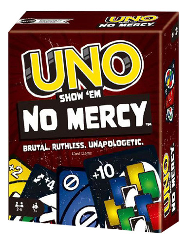 Nuevo Juego De Cartas Uno No Mercy, 168 Hojas