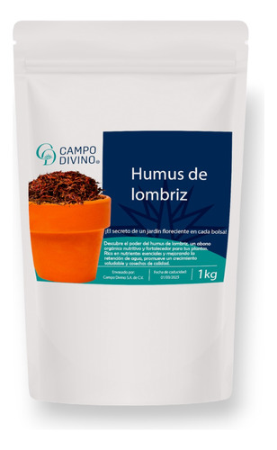 Humus De Lombriz 1 Kg Abono Organico Plantas, Cultivos 