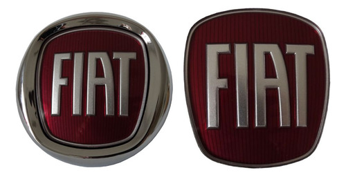 Emblemas Fiat Grade 9,5 Cm E Acrílico Vermelho Mala Strada