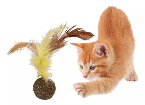 Juguete de hierba gatera Juguete pateador de catnip para gato con plumas jugueta para gato con plumas 