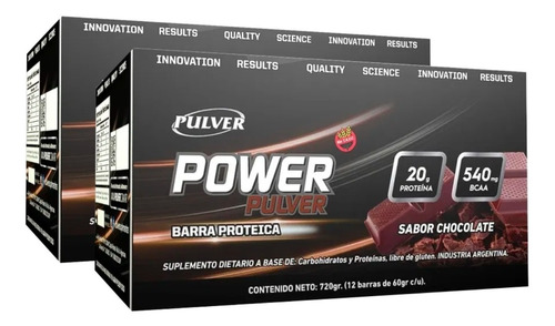 Power Bar 24 Unidades Pulver Barras Proteicas Sin Tacc Promo