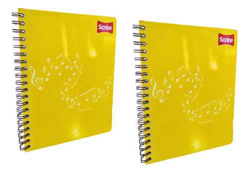 Kit 2 Cuadernos Profesional Scribe 100 Pautado Doble Argolla