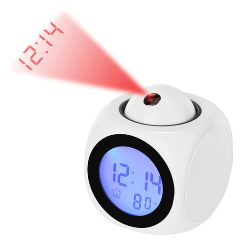 Relógio Projeção Despertador Tela Lcd Função Soneca Luz Led