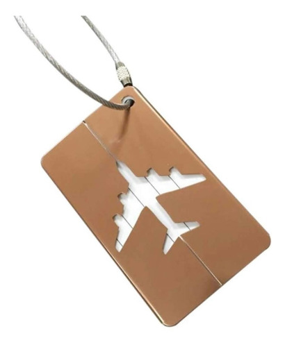 Identificador Equipaje Viaje Avión Maleta Etiqueta Color Marrón Claro