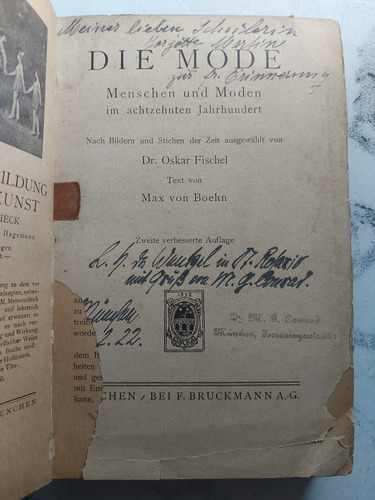 Libro Historia De La Moda Alemán 1910 Munich Oskar Ian 245