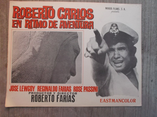 Cartel D Cine Lobby Card Roberto Carlos En Ritmo De Aventura