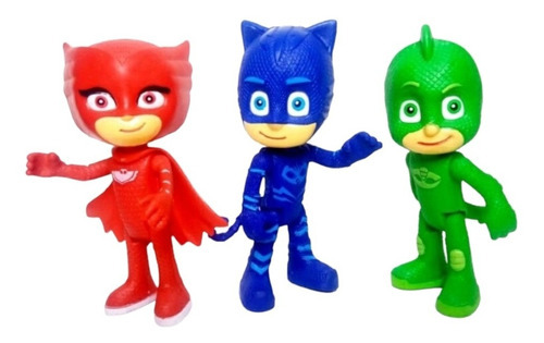 Kit de muñecos Pjmasks Boy con forma de búho y gecko