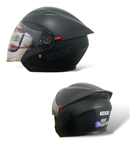  Casco Motorizado Semi Integral Edge Ibiza Doble Visor Mate